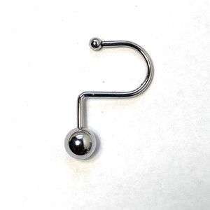 Shower Curtain Hooks, Metal Ball with nickel finish.